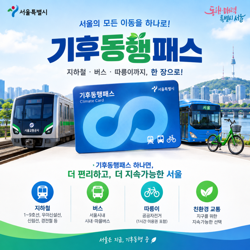 ✨ [2026 최신] 서울시 기후동행패스 발급부터 충전까지 완벽 가이드 : 지갑 지키는 꿀팁 총정....