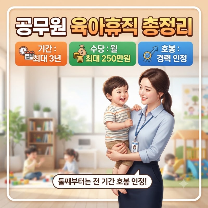 공무원 육아휴직, 제대로 알고 쓰기 : 기간, 수당, 호봉 반영까지 총정리