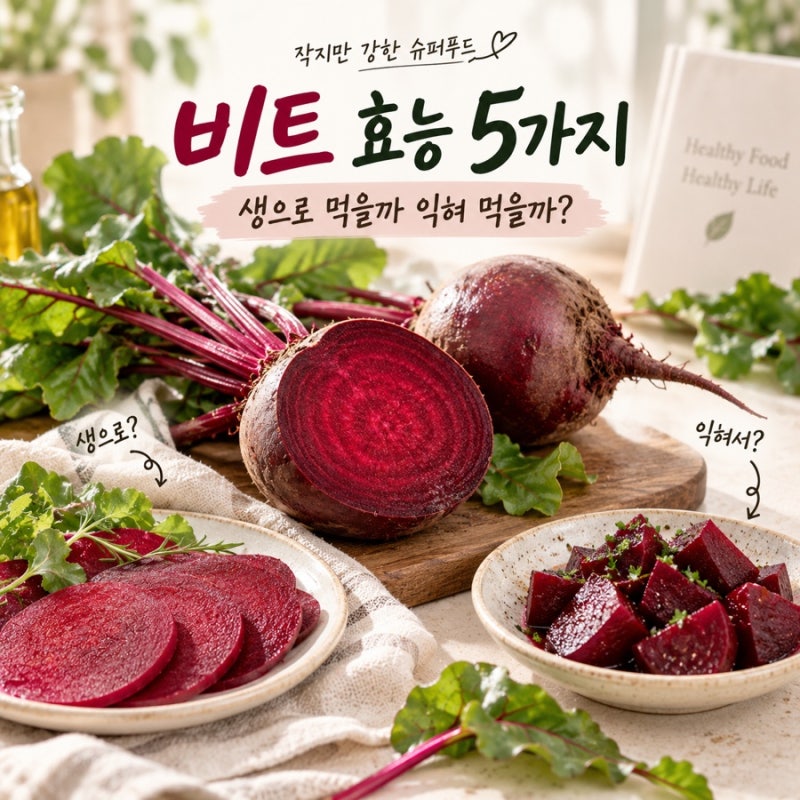 비트 효능 5가지, 생으로 먹을까 익혀 먹을까?