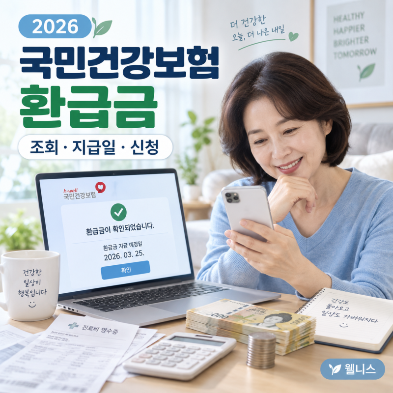 [국민건강보험] 환급금 조회, 2026 지급일·신청 방법과 상한제 환급금 확인