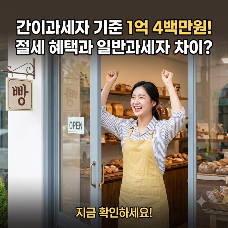 간이과세자 기준 총정리｜매출액 1억 4백만원 기준, 부가세 신고 절세 혜택과 일반과세자 차....
