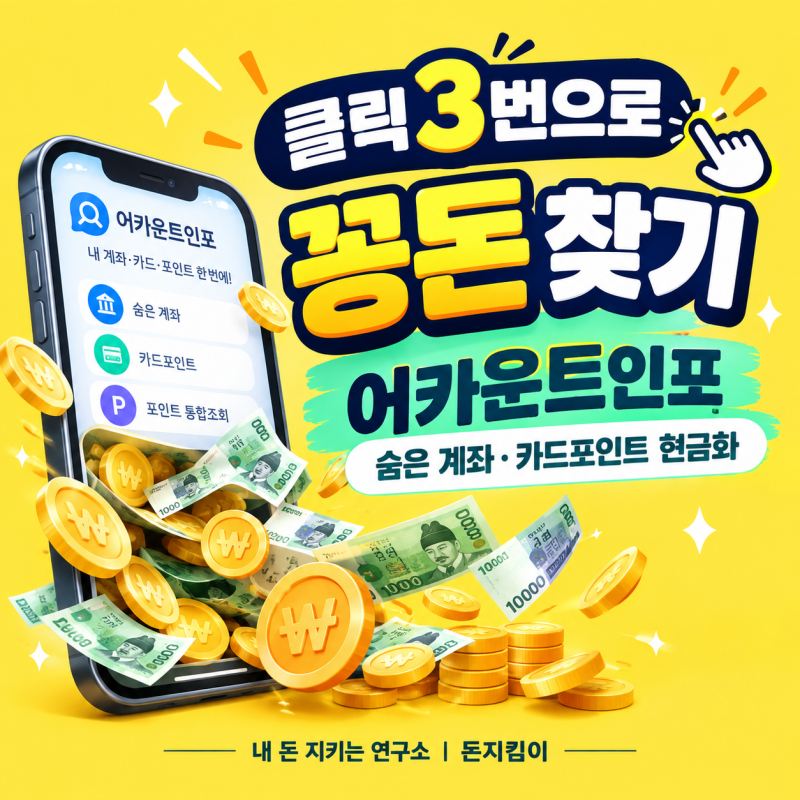 어카운트인포 계좌정보통합관리서비스로 잠자는 내 돈 찾기 (숨은 계좌·카드 포인트 현금화....