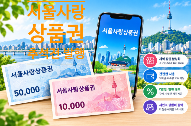 서울사랑상품권 구매방법 /발행가이드, 일정, 할인율 총정리