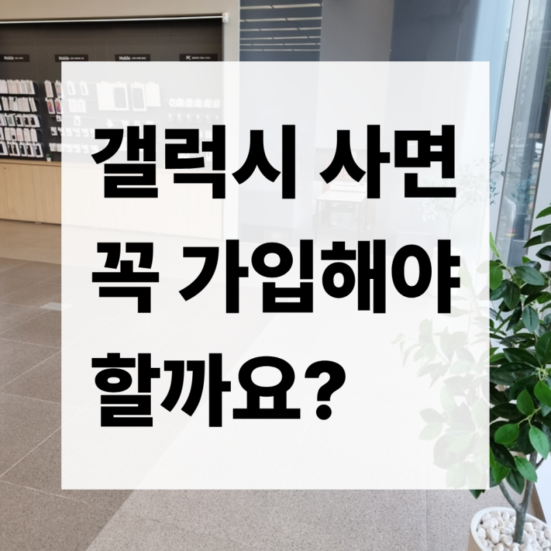 갤럭시 사면 다들 가입한다는 이거, 저만 몰랐던 걸까요 (feat. 삼케플)