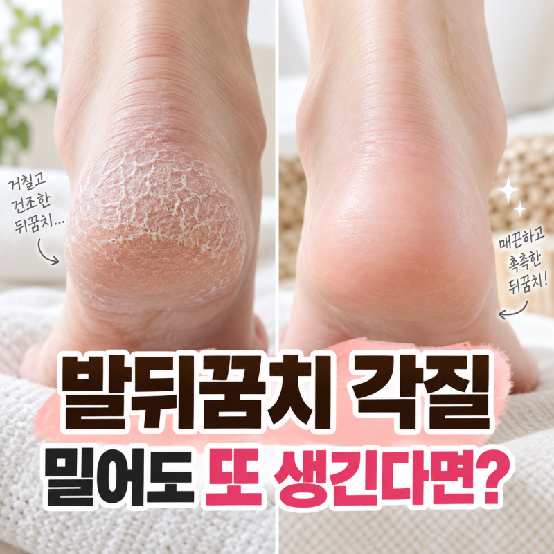 발뒤꿈치 각질 제거, 밀어도 또 생기는 이유? 갈라짐 관리법까지