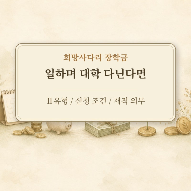 희망사다리 장학금 “재직 중이면 받을까요?” Ⅱ유형 조건·9월 18일 신청 마감