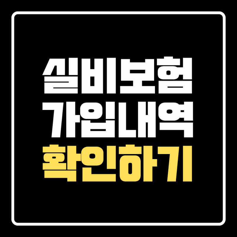 실비보험 조회 어디 가입했는지 기억 안 날 때 찾는 법