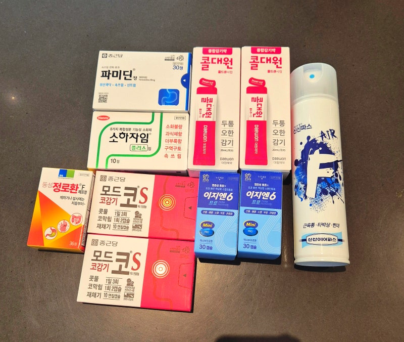 메가타운약국 송도점 첫 구입 영수증 기록_감기약 가격 총정리, 남대문·종로약국 비교
