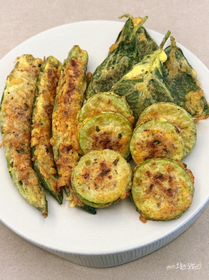 애호박전·깻잎전·고추전| 동그랑땡 소 하나로 3가지 명절 모듬전 맛있게 부치는 법