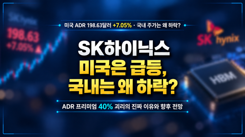 SK하이닉스 주가 전망｜ADR 7% 급등했는데 본주는 왜 밀릴까