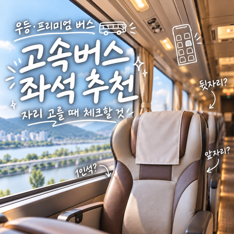 고속버스 좌석 추천｜우등·프리미엄 버스 자리 고를 때 체크할 것
