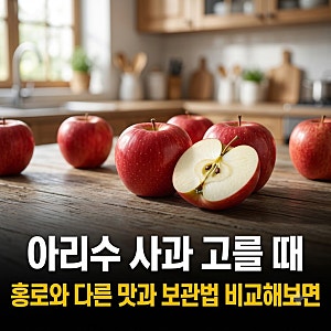 아리수 사과 고를 때 홍로와 다른 맛과 보관법 비교해보면