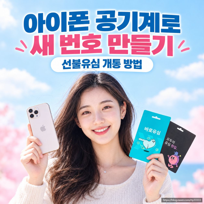 아이폰 공기계로 새 번호 만들기, 선불유심 개통 방법