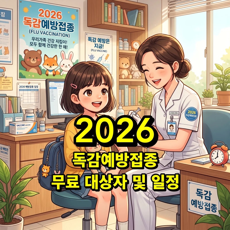 2026 독감예방접종 무료 대상자 연령별 시기 일정 시작일 어린이 임산부 어르신