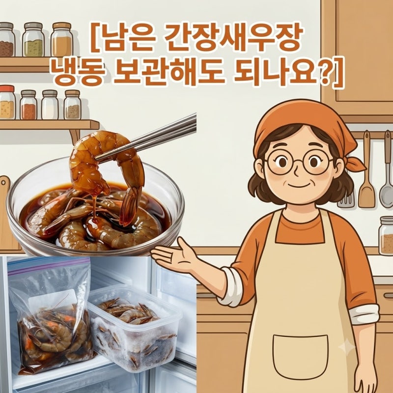 남은 간장새우장 냉동 보관해도 되나요?