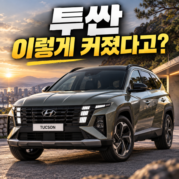 <b>투싼</b> 풀체인지 4.7m까지 커졌다니 패밀리카 고민이라면 달라지겠네....