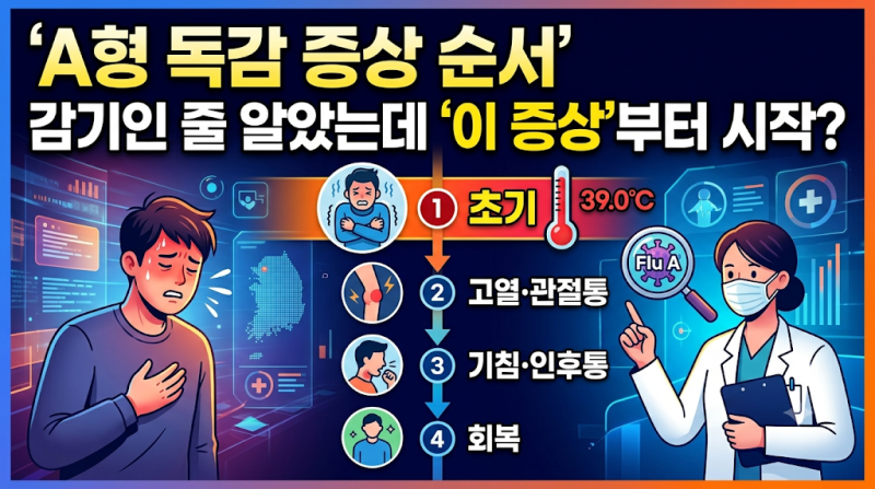 「A형 독감 증상 순서 총정리｜초기증상·고열·전염기간·회복기간」
