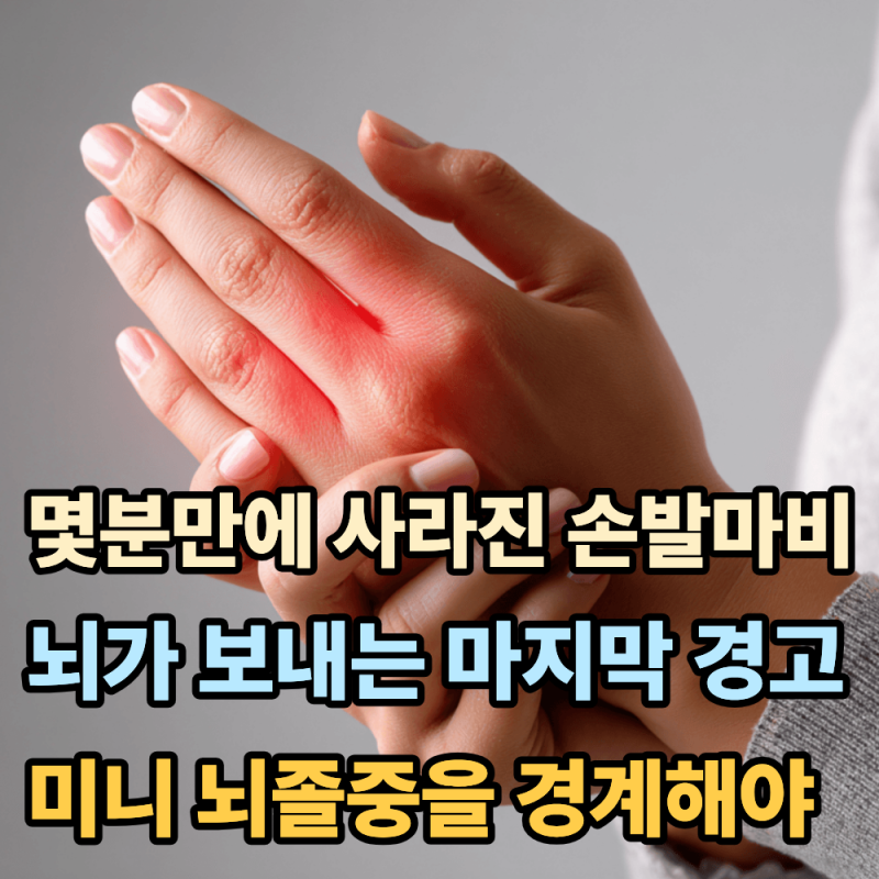 "뇌가 보내는 마지막 경고"...몇 분 만에 사라진 손발 마비, 일과성뇌허혈발작 미니 뇌졸중을 ....