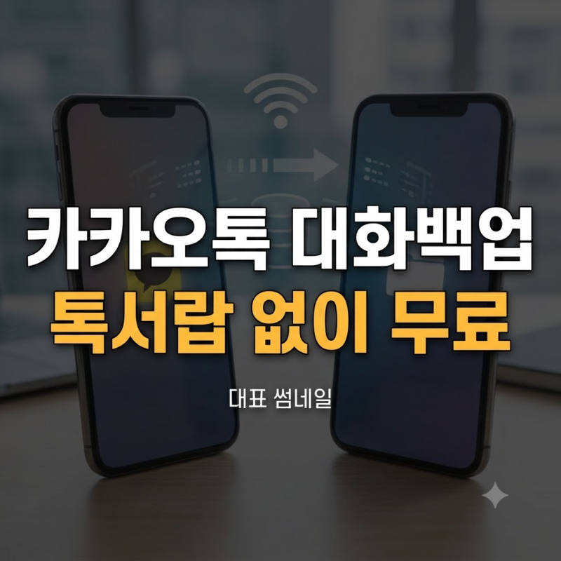 카카오톡 대화 내용 백업 복원 방법: 새 휴대폰 바꿀 때 톡서랍 없이 옮기기