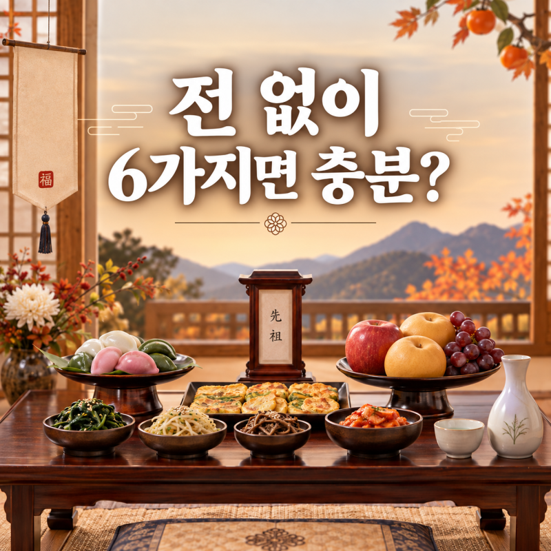 추석 차례상 간소화, 전 없이 6가지면 정말 충분할까?
