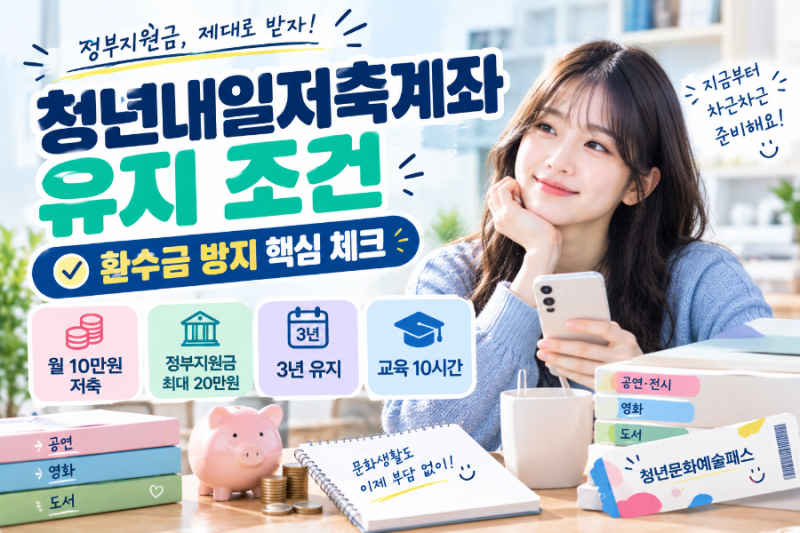 청년내일저축계좌 유지 조건 및 환수금 방지 가이드｜정부지원금 놓치지 않는 법