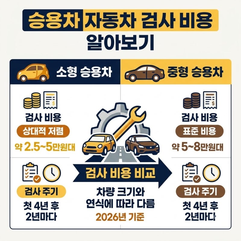 승용차 자동차 검사 비용 알아보기, 정기 점검 전에 반드시 확인해야 할 항목