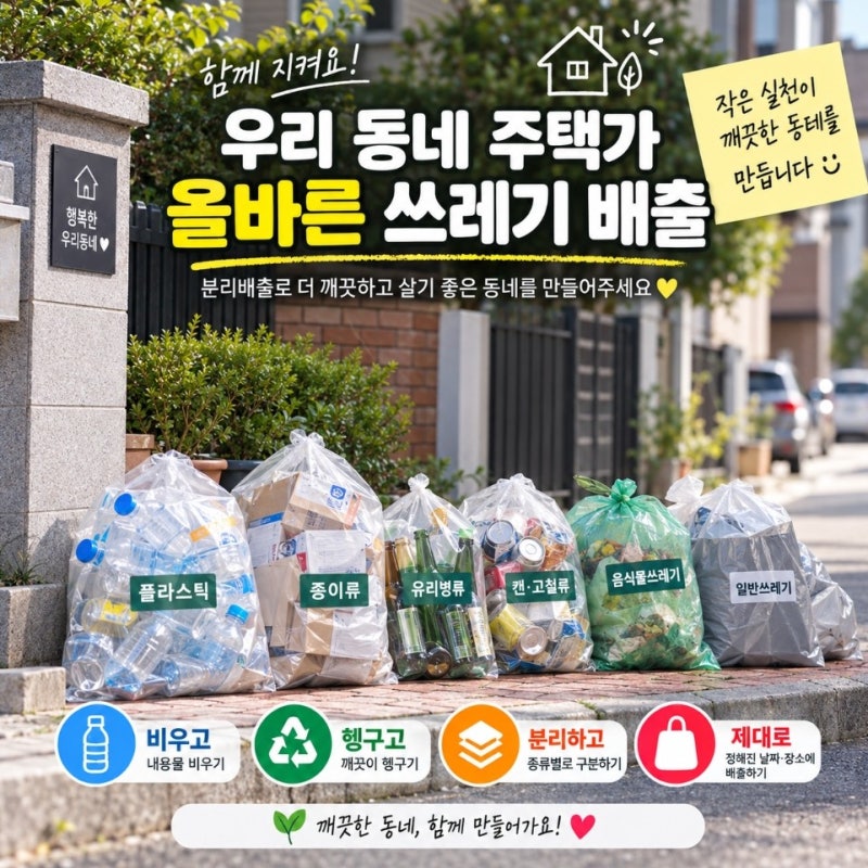 헷갈리는 쓰레기 분리배출 방법 총정리｜비닐·스티로폼·캔·유리병·페트병·소형가전 버리....