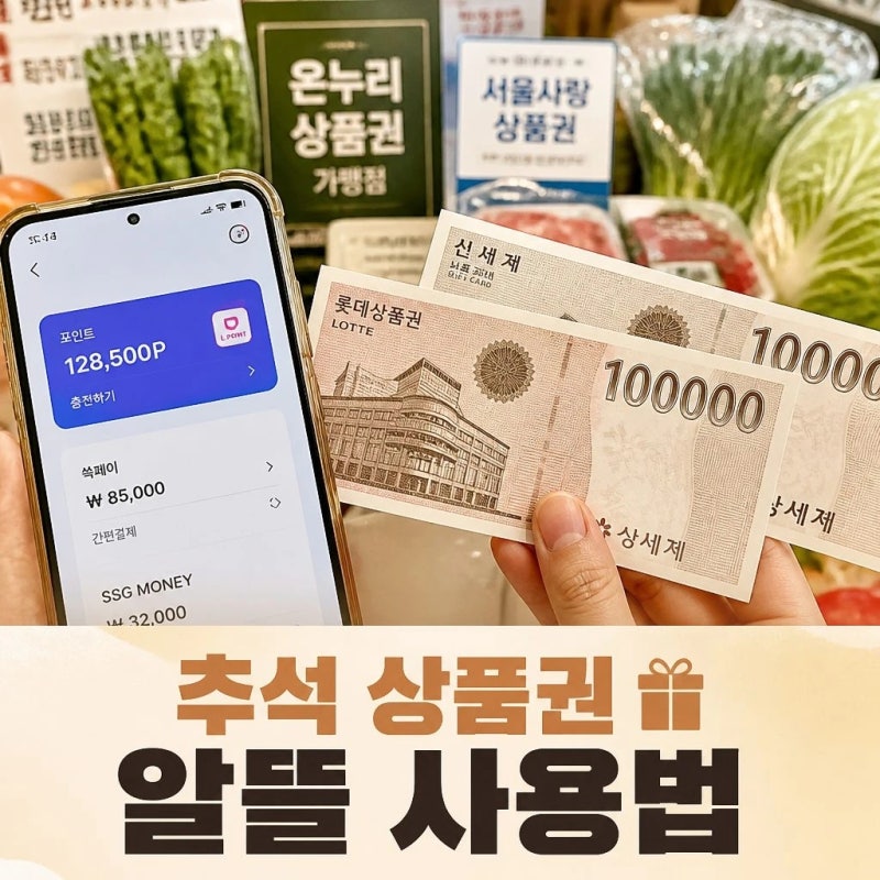 직장인 추석 상품권 알뜰 사용법
