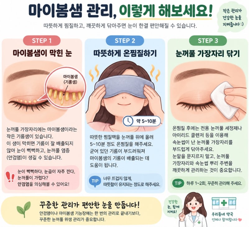 [안검염] 눈꺼풀 닦기의 중요성