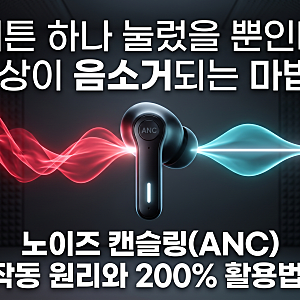 버튼 하나 눌렀을 뿐인데 세상이 음소거되는 마법? 노이즈 캔슬링(ANC) 작동 원리와 200% 활용....
