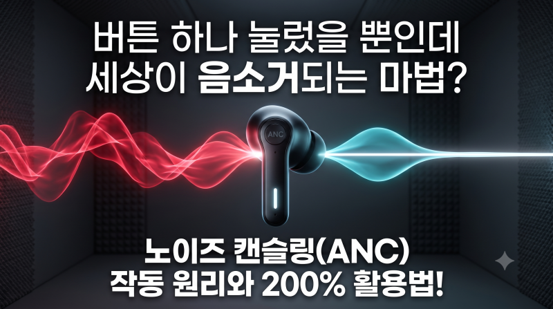 버튼 하나 눌렀을 뿐인데 세상이 음소거되는 마법? 노이즈 캔슬링(ANC) 작동 원리와 200% 활용....
