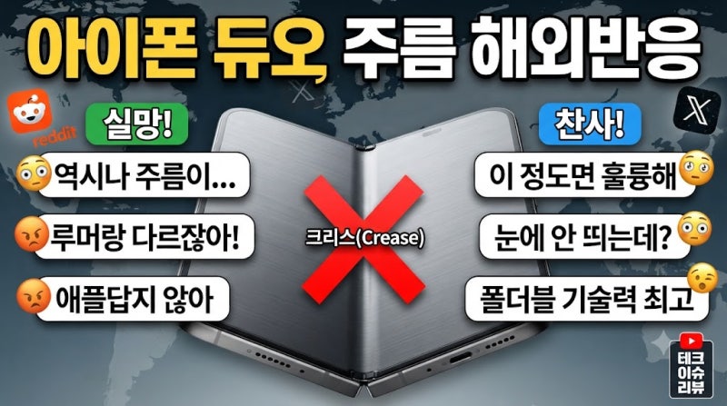 '아이폰 듀오 주름' 해외반응