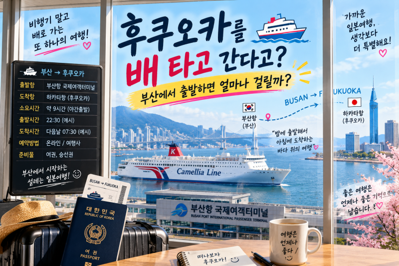 후쿠오카를 배 타고 간다고?” 부산에서 출발하면 얼마나 걸릴까?
