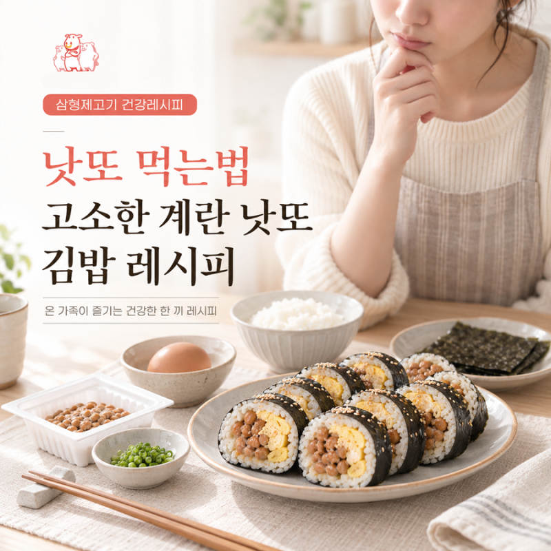 낫또 먹는법, 처음이라면 이렇게! 고소한 계란 낫또 김밥 레시피