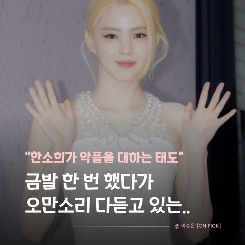 "그래 나 늙었다" 악플러 물리친 한소희 프로필 나이 키 본명 학력 열애설 작품 MBTI