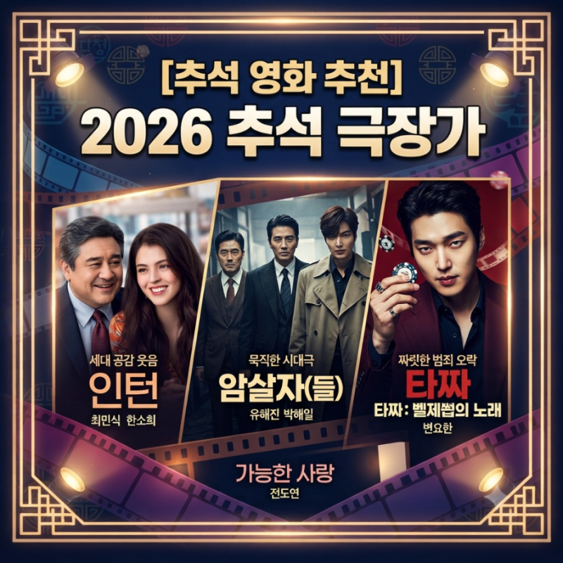 [추석 영화 추천] 2026 추석 극장가 완벽 정리! 개봉일 예매 꿀팁부터 화제작 라인업까지 총정....
