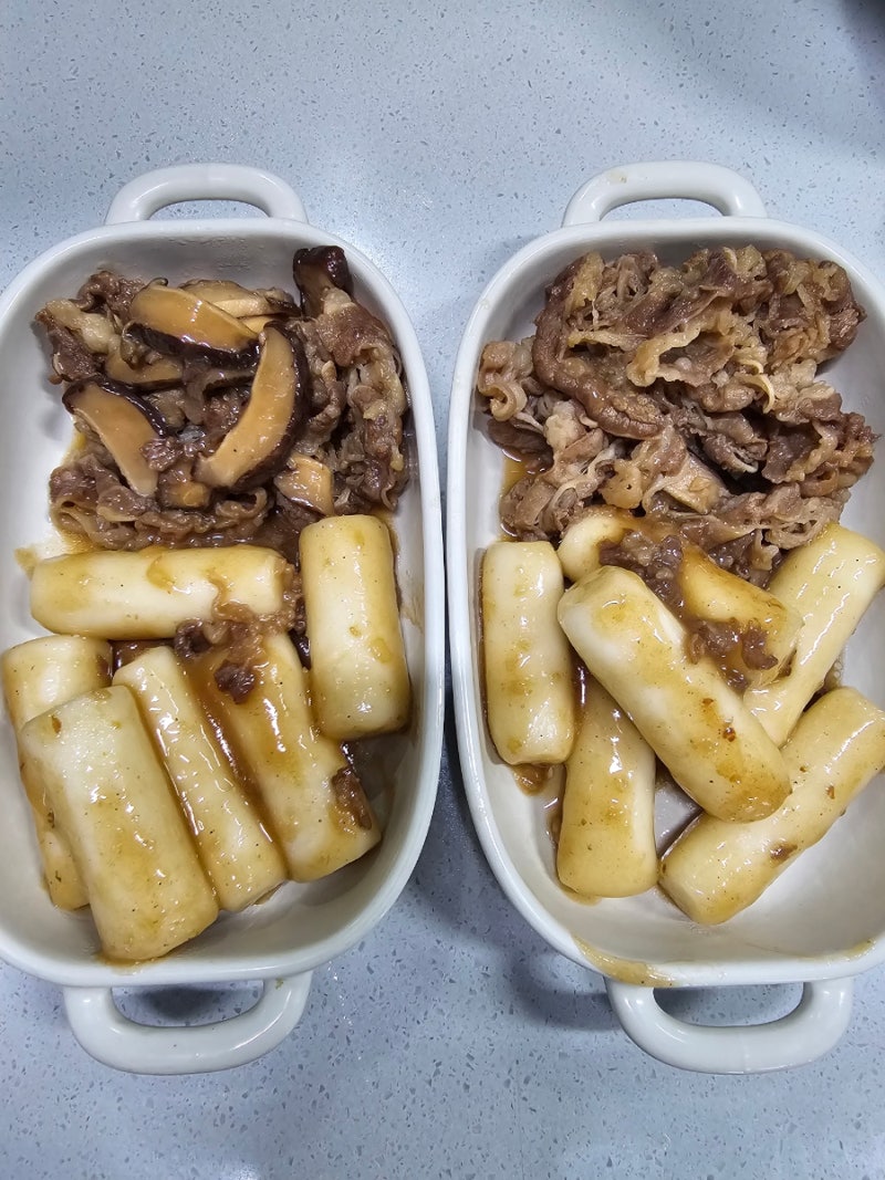 통가래떡 쌀떡 아이가 잘 먹은  우삼겹 궁중떡볶이 레시피