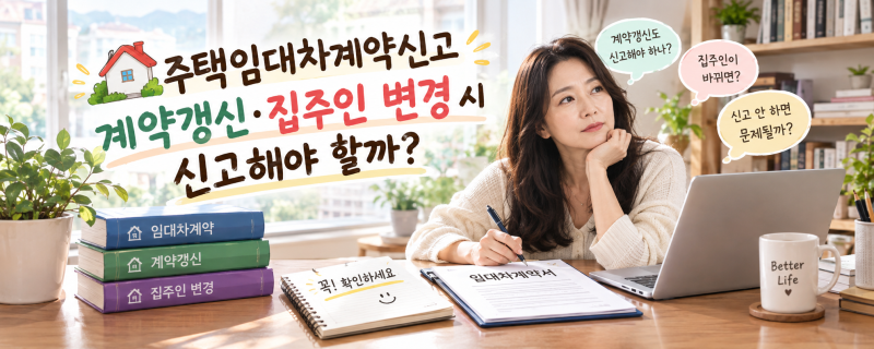 주택임대차계약신고/계약갱신·집주인 변경 시 신고해야 할까?
