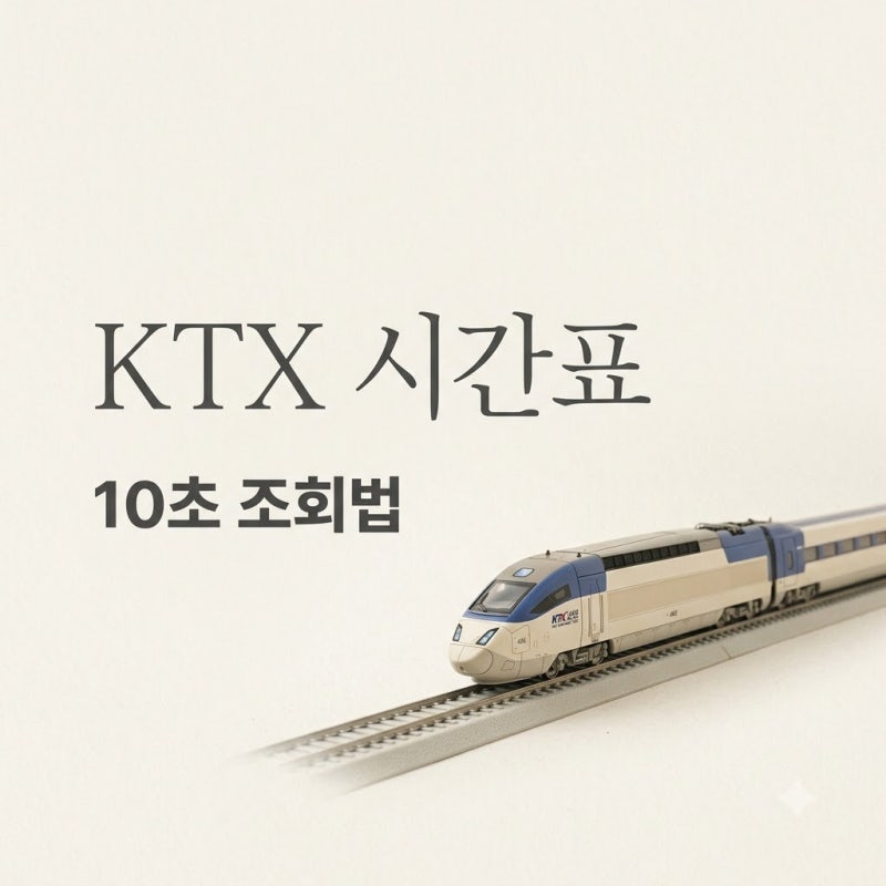 기다리지 마세요.. KTX열차시간표조회방법 10초 만에 확인하는 꿀팁
