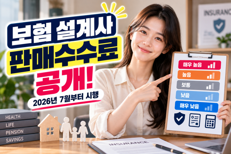 보험 가입 전 꼭 확인하세요｜설계사 판매수수료 5단계 공개·순위까지 표시