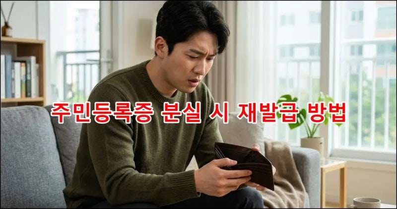 신분증 잃어버려서 막막할 때, 당황하지 않고 5분 만에 끝내는 주민등록증 분실 시 재발급 방....