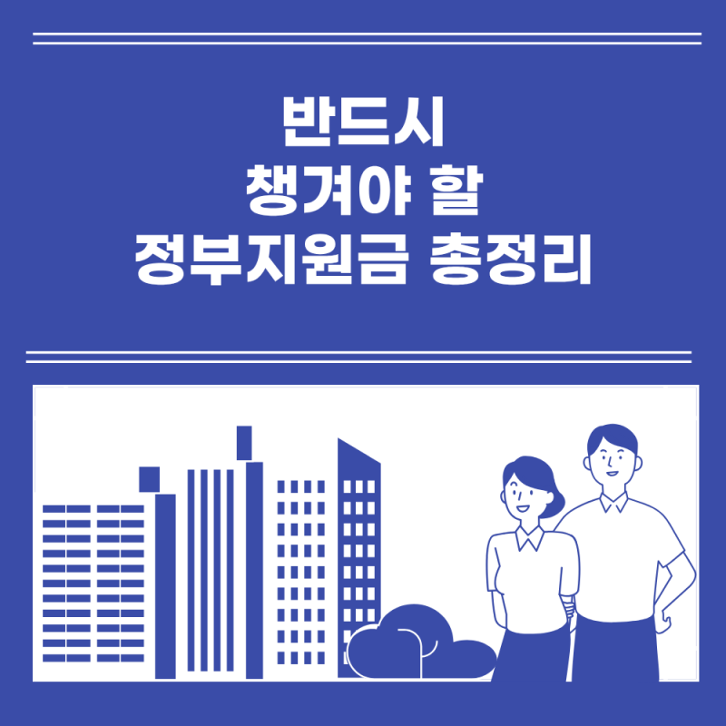 반드시 챙겨야 할 정부지원금 총정리 명절지원금 청년이사비지원금 청년운전면허지원금 주....