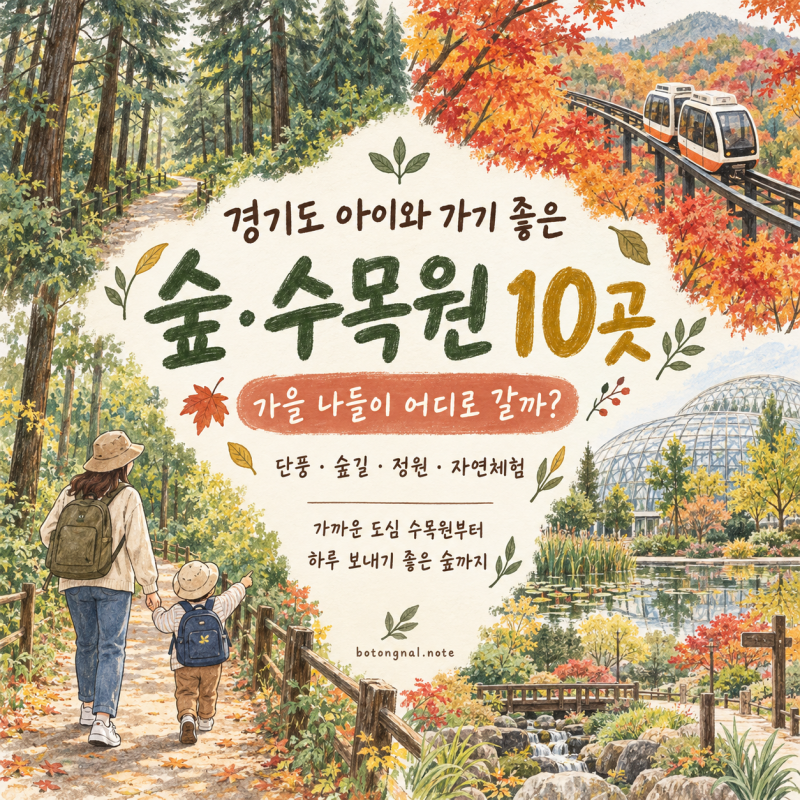 경기도 아이와 가기 좋은 숲·수목원 10곳｜가을 나들이 추천