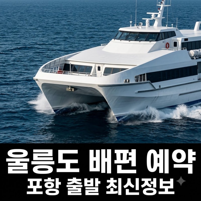 "2시간 50분 만에 도착?" 포항 울릉도 배편 예약 전 꼭 비교해야 할 두 배의 정체..