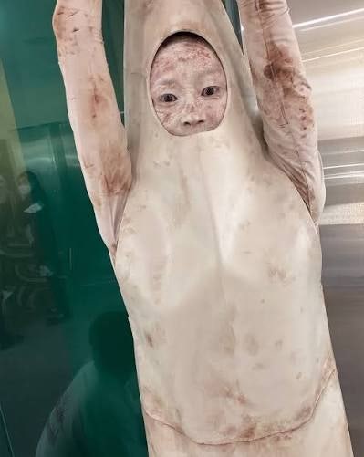 "22년 차 톱모델 맞아?!" 배우 이희준 아내, 얼굴 다 가리고 '돌' 된 근황