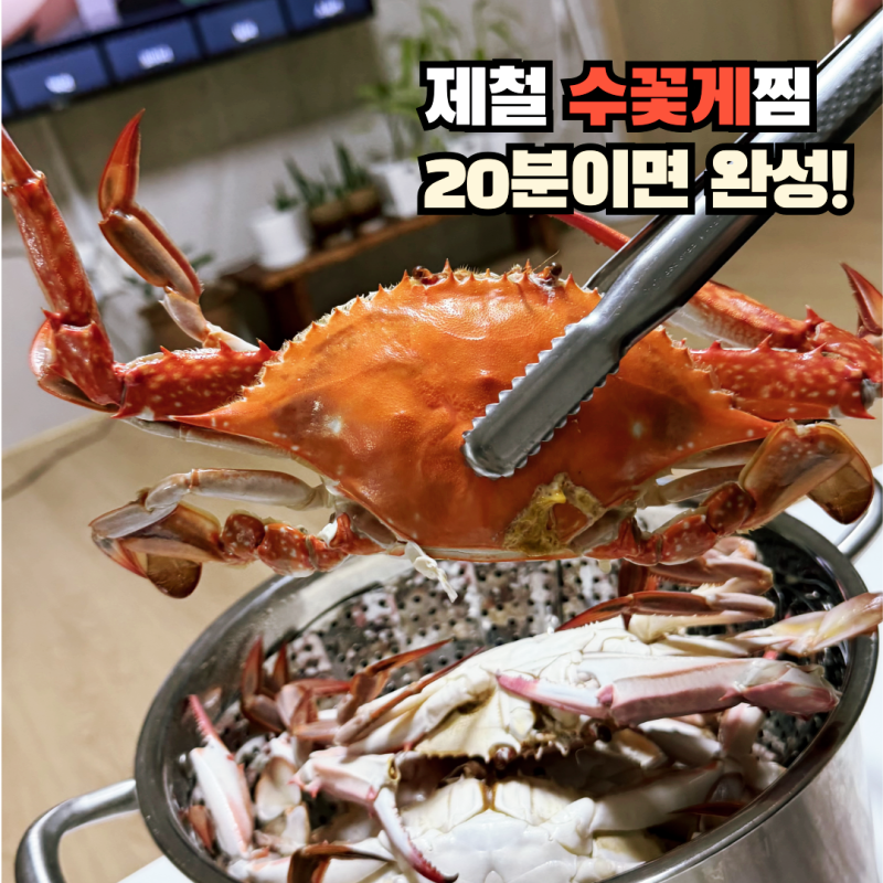 꽃게찜 찌는 시간, 대천항에서 사 온 제철 수꽃게 맛있게 먹은 후기