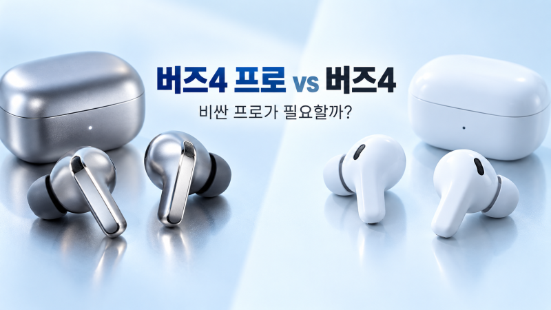 갤럭시 버즈4 프로와 버즈4 차이 비싼 프로가 필요한 사람