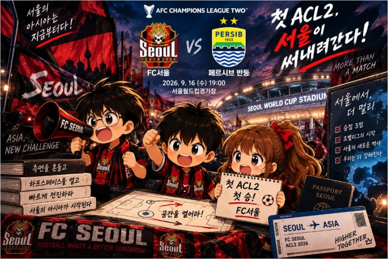 2026년 9월 16일 FC서울 vs 페르시브 반둥 프리뷰, 첫 ACL2 승부처는?