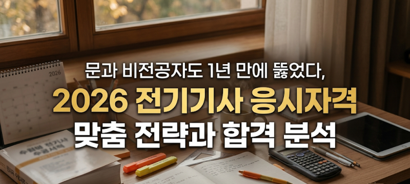 문과 비전공자도 1년 만에 뚫었다, 2026 전기기사 응시자격 맞춤 전략과 합격 분석