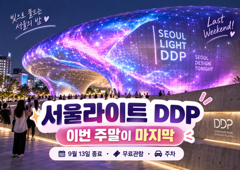 서울라이트 DDP 이번 주말이 마지막｜9월 13일 종료·시간·무료관람·주차
